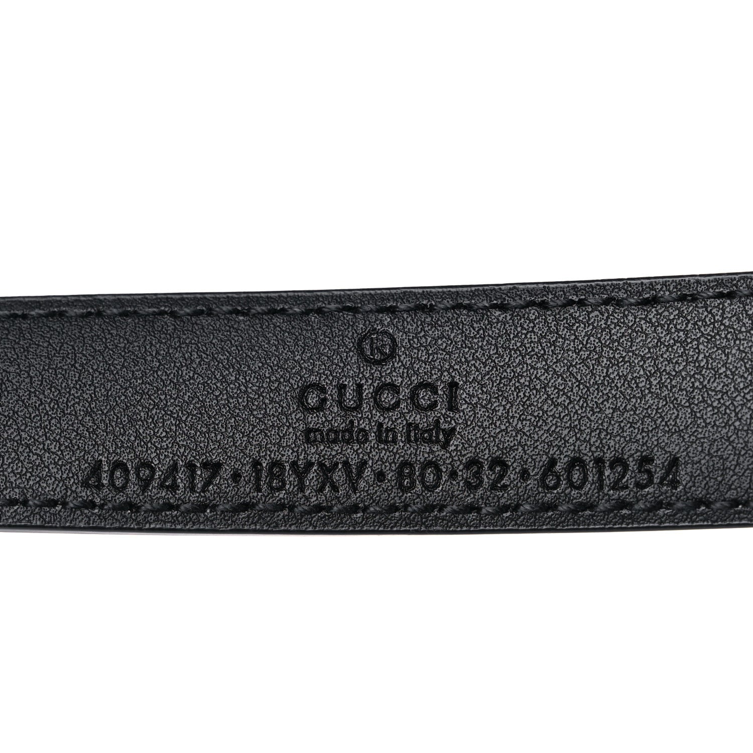 Gucci Azalea Calfskin Enamel Monochrome Double G 20mm Belt 80 32 Black 3 of 4