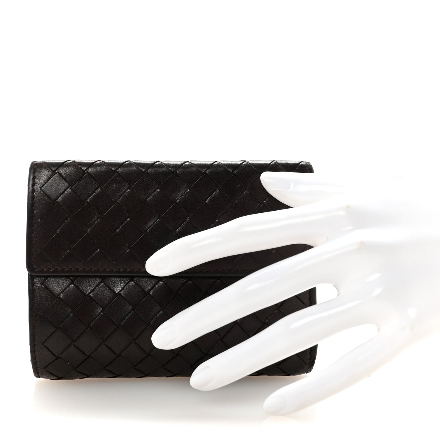 Bottega Veneta Nappa Intrecciato French Flap Wallet Ebano 2 of 7