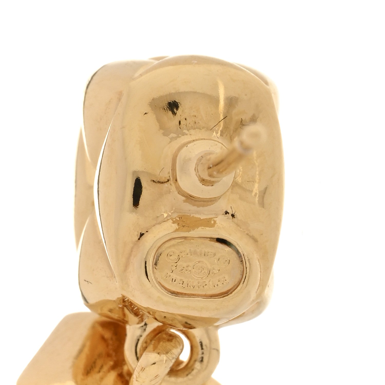 Chanel Metal CC Drop Earrings Gold 4 of 5