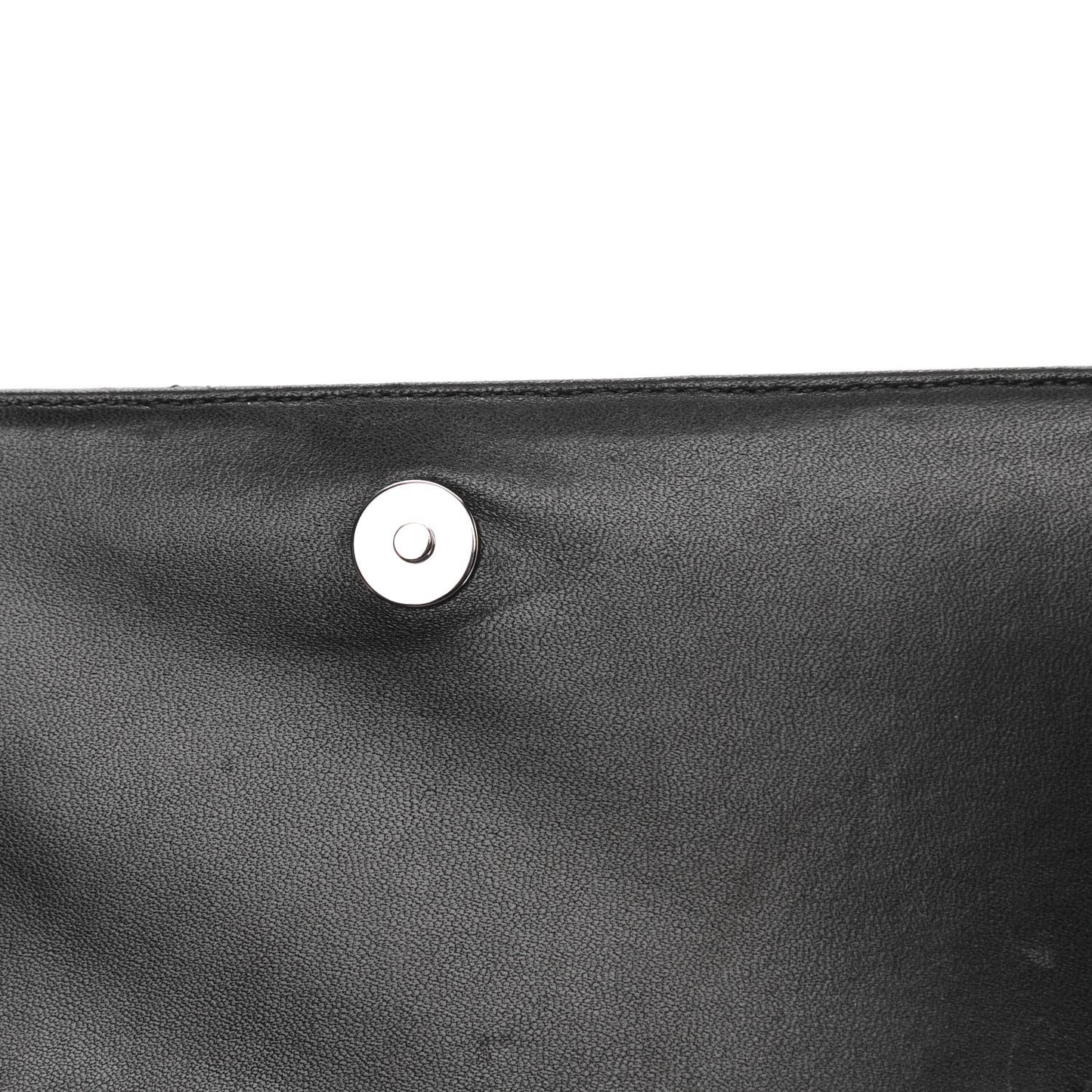 Lambskin Quilted Butterfly Clutch With Chain Black