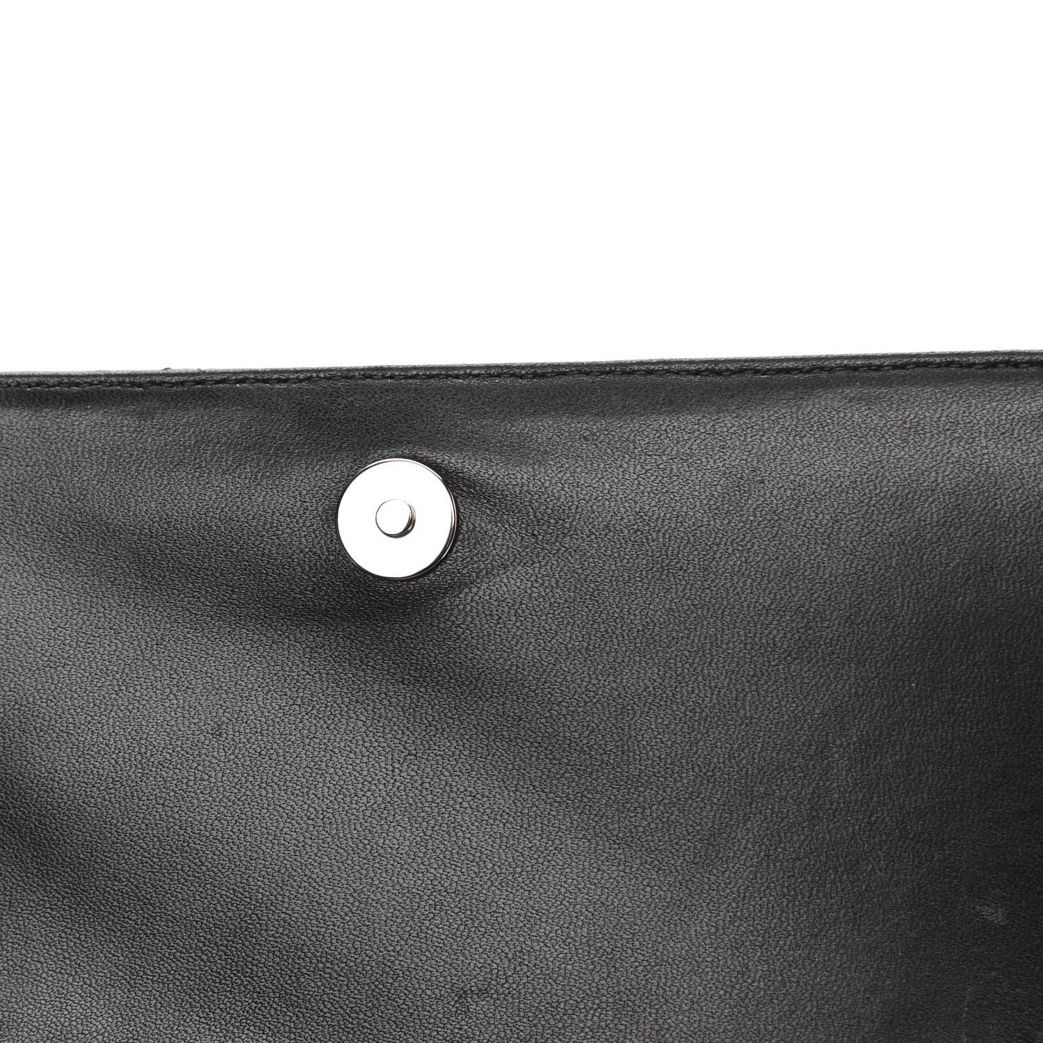 Chanel Lambskin Quilted Butterfly Clutch With Chain Black 12 of 14