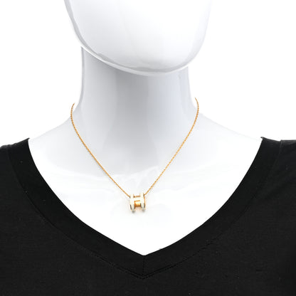 Hermes Lacquered Gold Pop H Pendant Necklace White 2 of 7