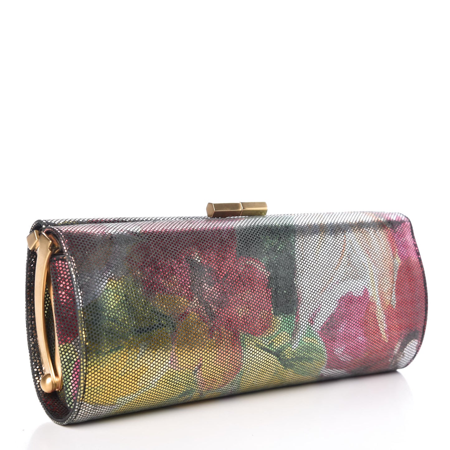Pixelated Floral Small Evening Clutch