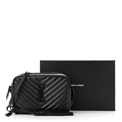 Saint Laurent Calfskin Matelasse Monogram Monochrome Lou Camera Bag Black 12 of 12