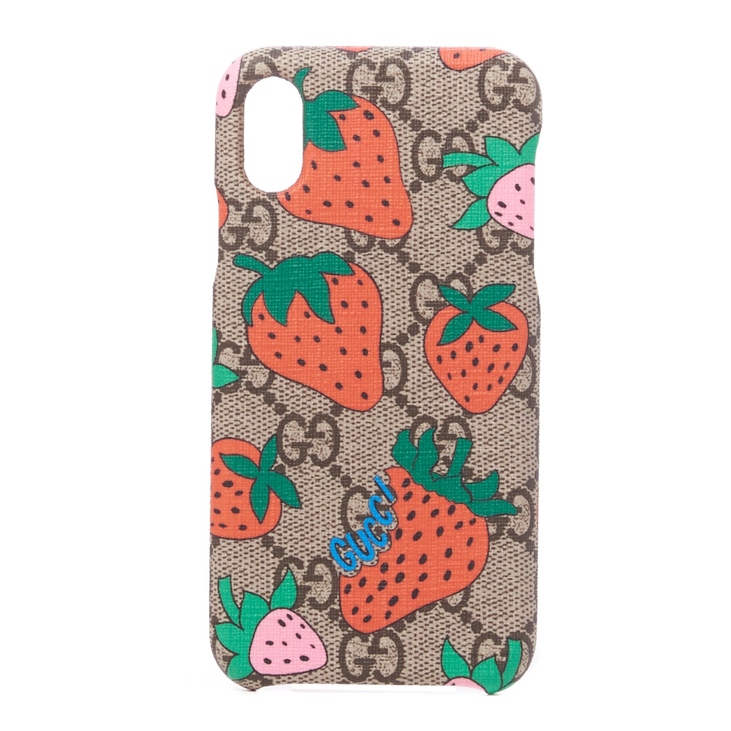 GG Supreme Monogram Strawberry iPhone X/XS Case