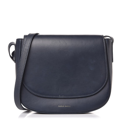 Mansur Gavriel Calfskin Flap Crossbody Bag Blu 1 of 10