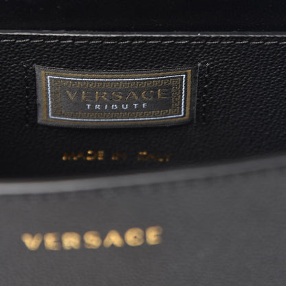 Versace Calfskin Barocco Printed Icon Small Shoulder Bag Black 7 of 8