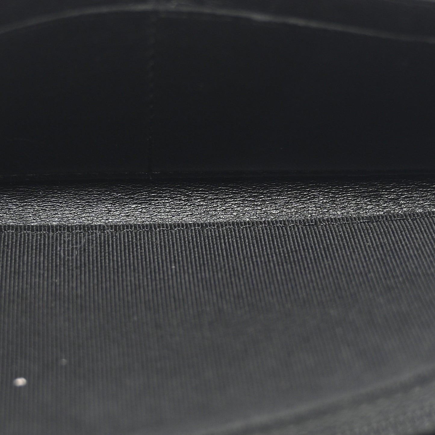 Lambskin Quilted Large Gusset Zip Around Wallet Black