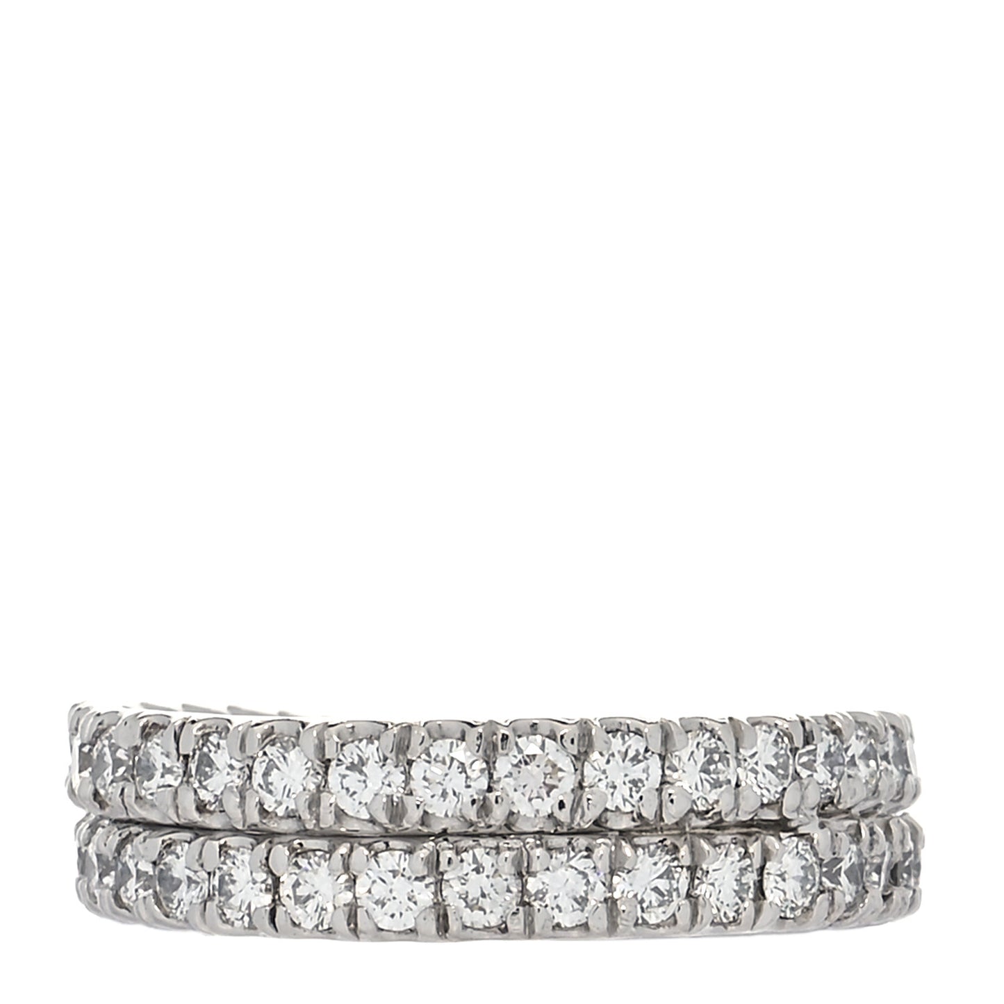 Platinum Diamond Crossover Wedding Band Ring 49 4.75