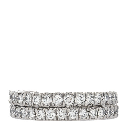David Yurman Platinum Diamond Crossover Wedding Band Ring 49 4.75 3 of 4