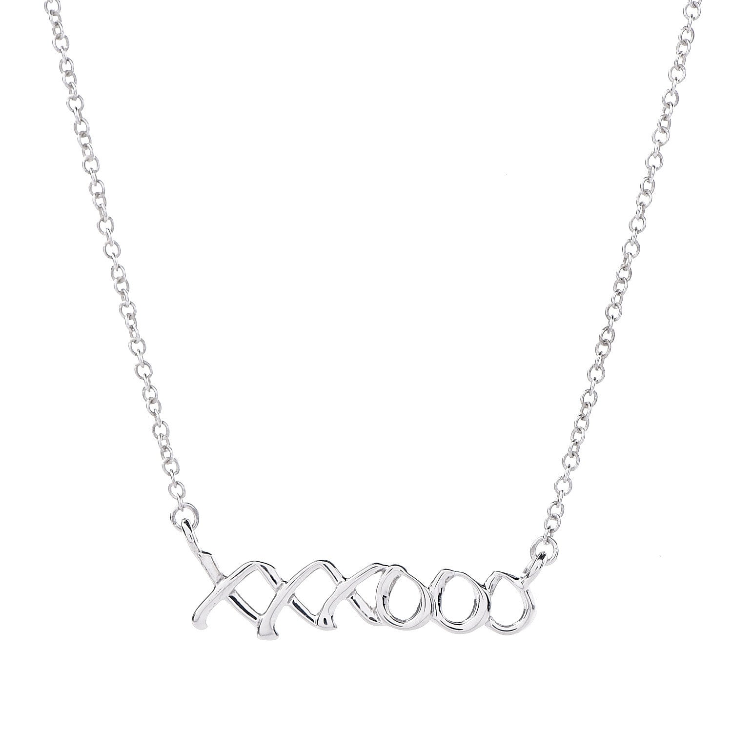 Tiffany Sterling Silver Paloma's Graffiti Love and Kisses Pendant Necklace 3 of 5