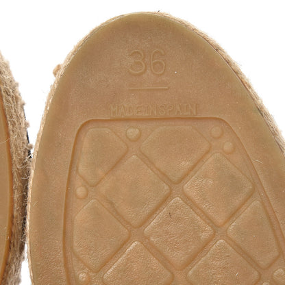 Chanel Fabric Patent CC Espadrilles 36 Multicolor Black 8 of 10