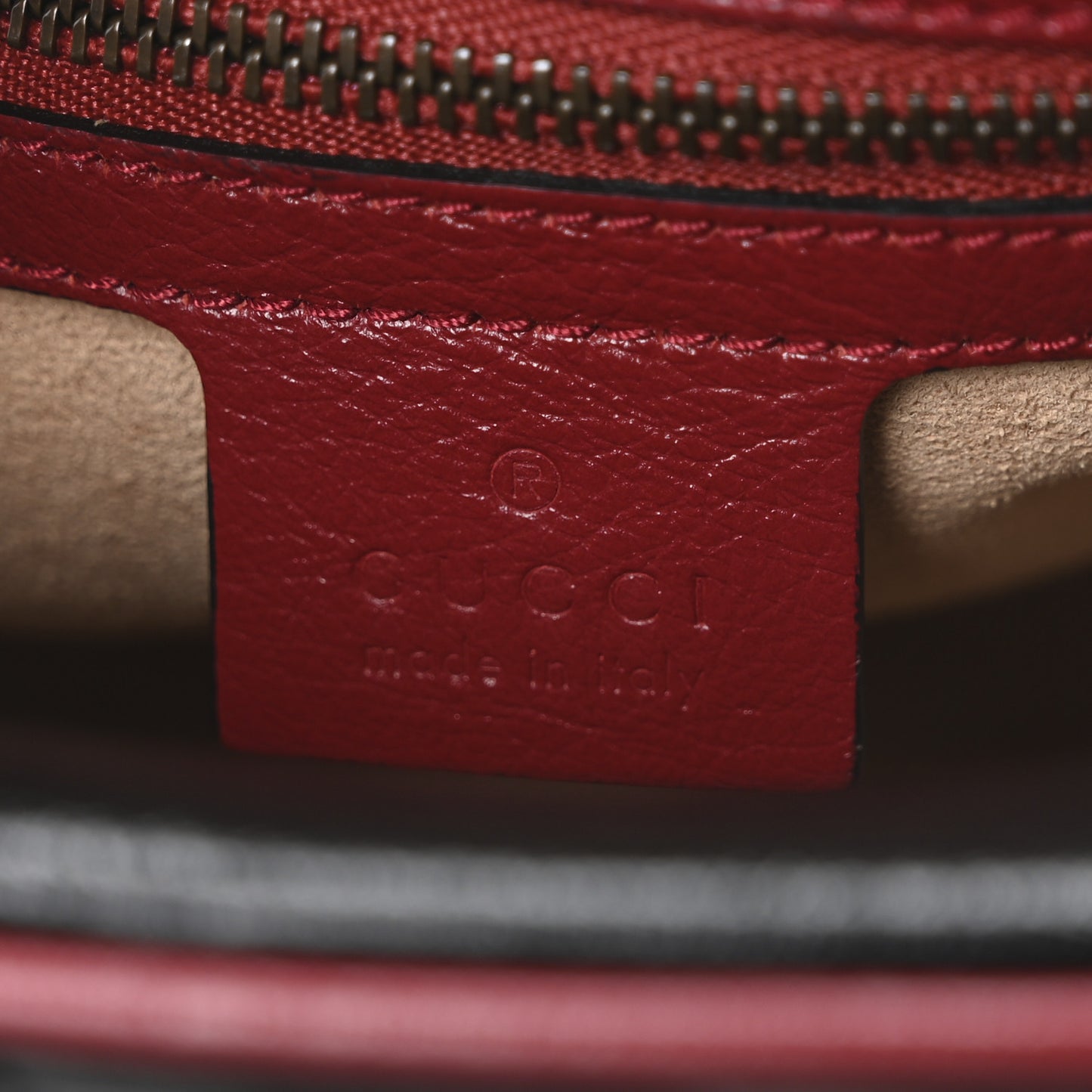 Vintage Effect Calfskin Matelasse Diagonal Small Torchon GG Marmont Bamboo Top Handle Shoulder Bag Black Romantic Cherry