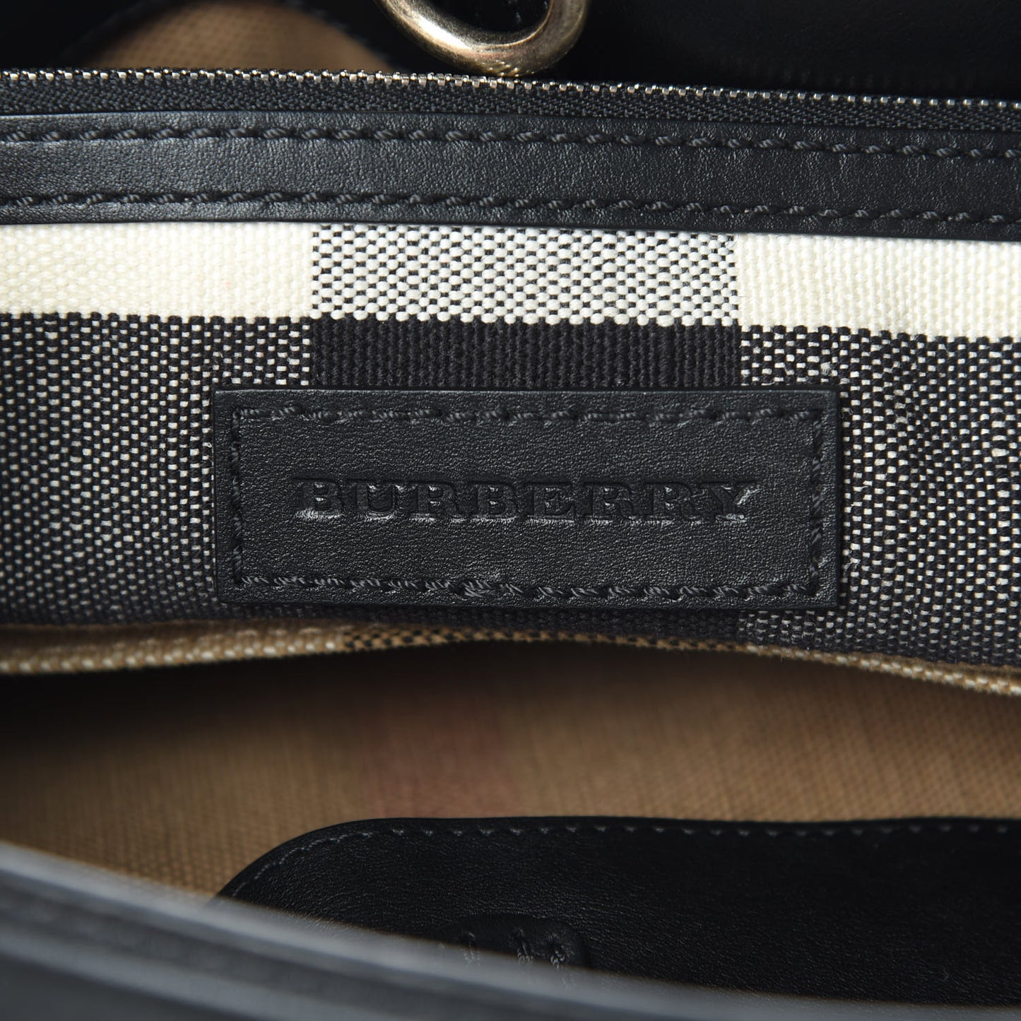 Canvas Mega Check Medium Ashby Hobo Black