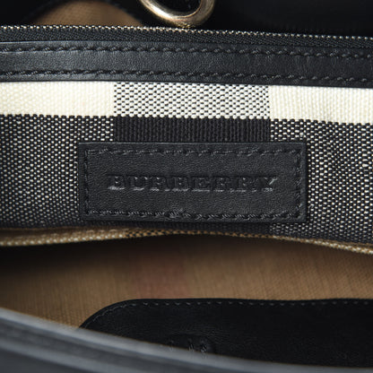 Burberry Canvas Mega Check Medium Ashby Hobo Black 8 of 14