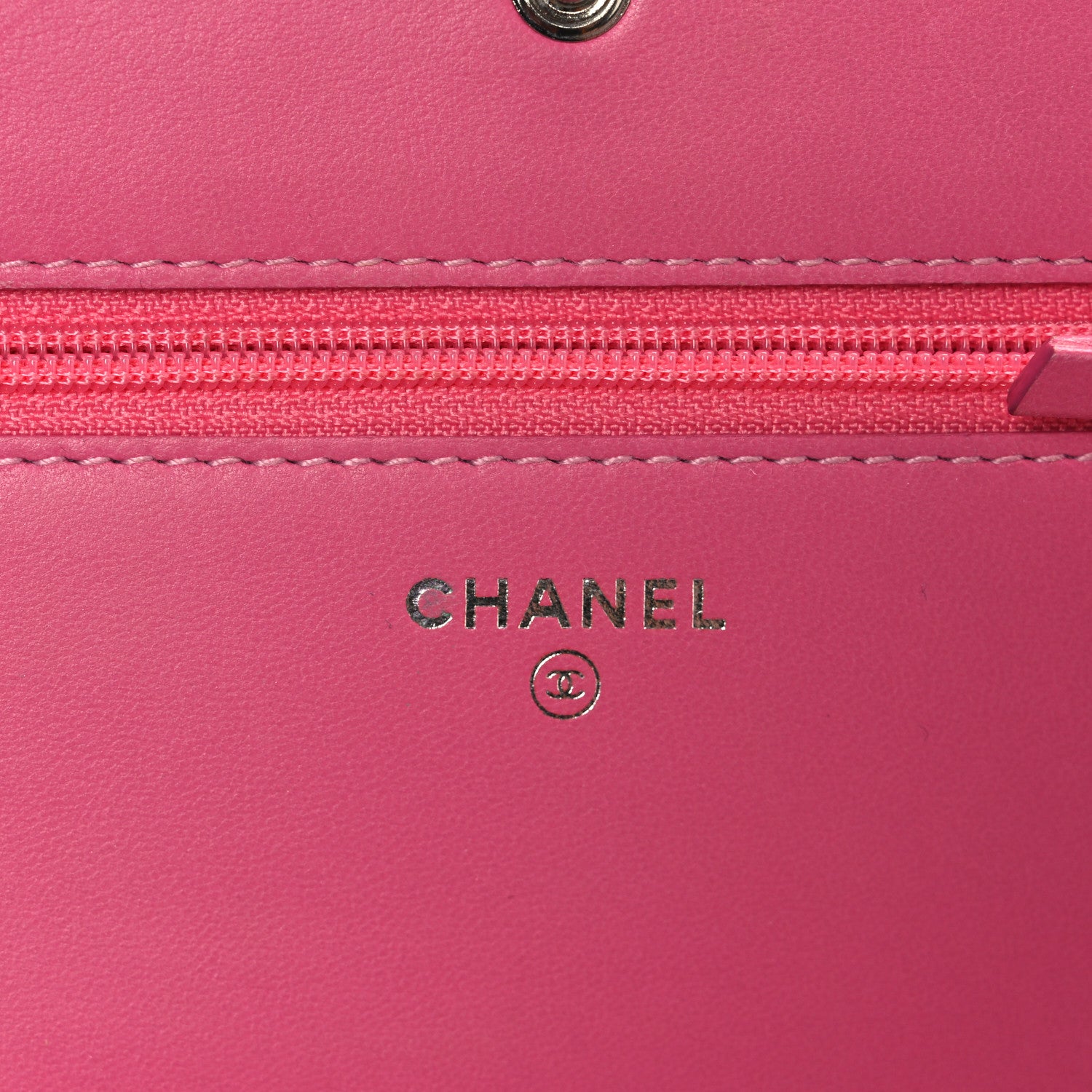 Chanel Faded Lambskin Quilted Zephyr Wallet on Chain WOC Dark Pink 6 of 13