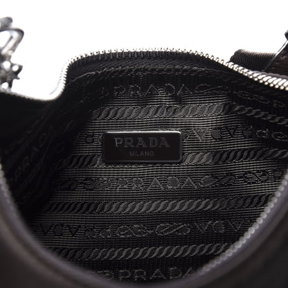 Prada Tessuto Nylon Saffiano Re-Edition 2005 Shoulder Bag Cacao 7 of 11