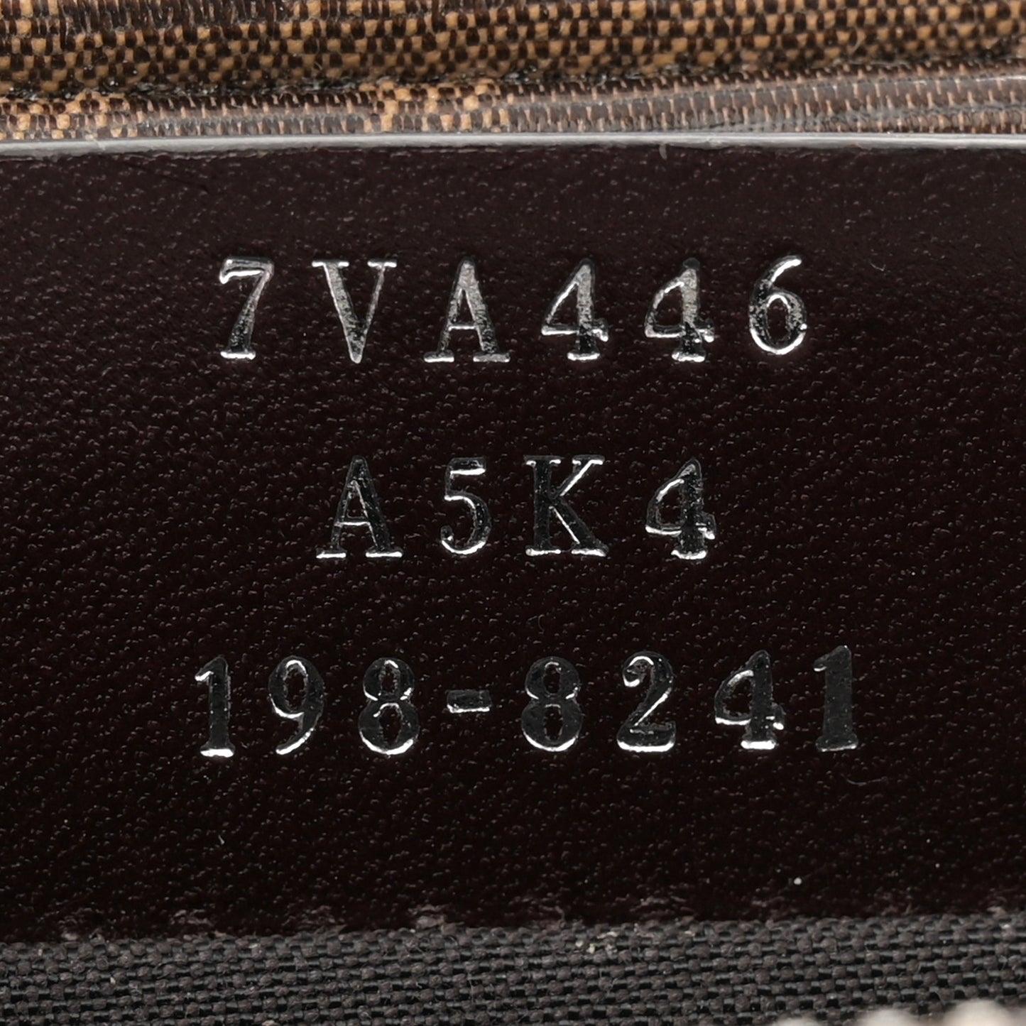 Glazed Fabric Vitello Century FF 1974 Stamp Patch Mens Pocket Belt Bag Mogano Panna Black