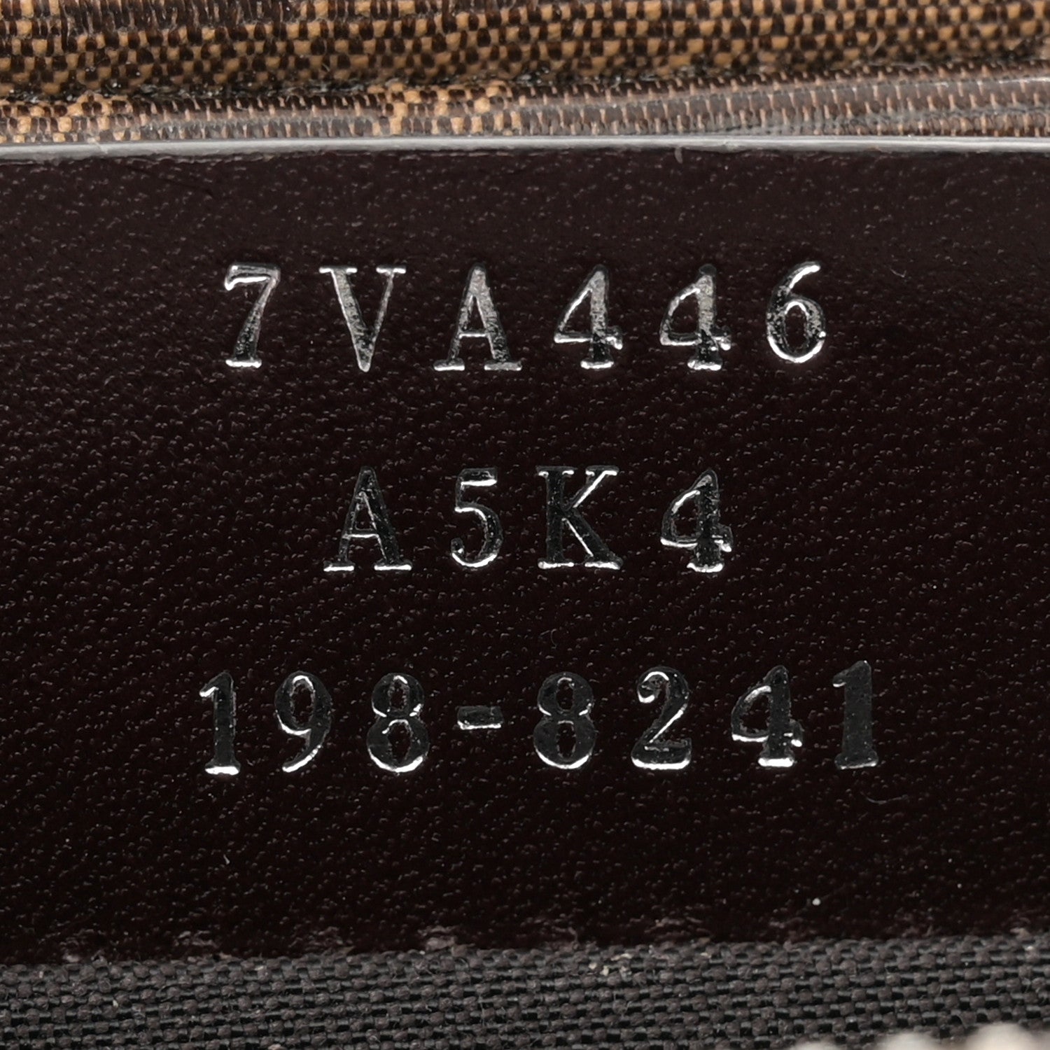 Fendi Glazed Fabric Vitello Century FF 1974 Stamp Patch Mens Pocket Belt Bag Mogano Panna Black 7 of 10