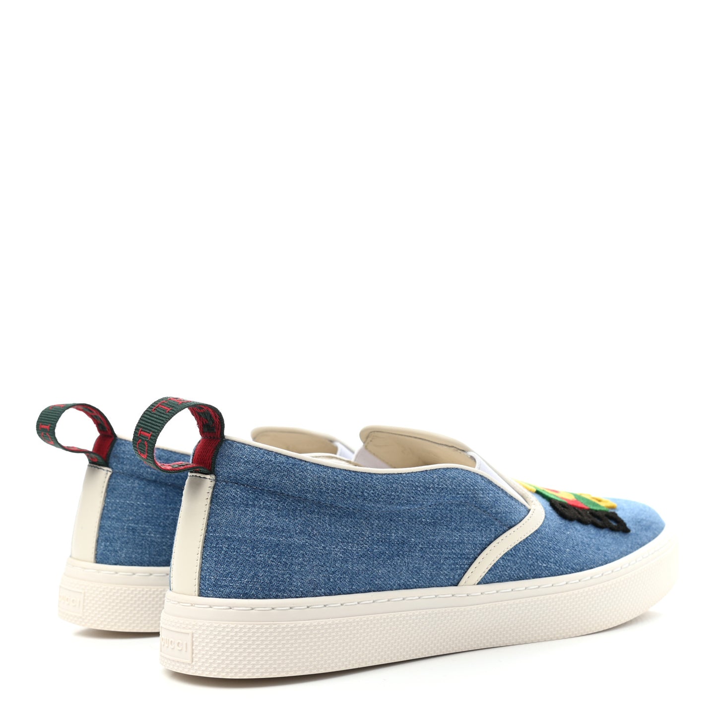 Kura Denim Logo Embroidered Mens Slip On Sneakers 8 Blue
