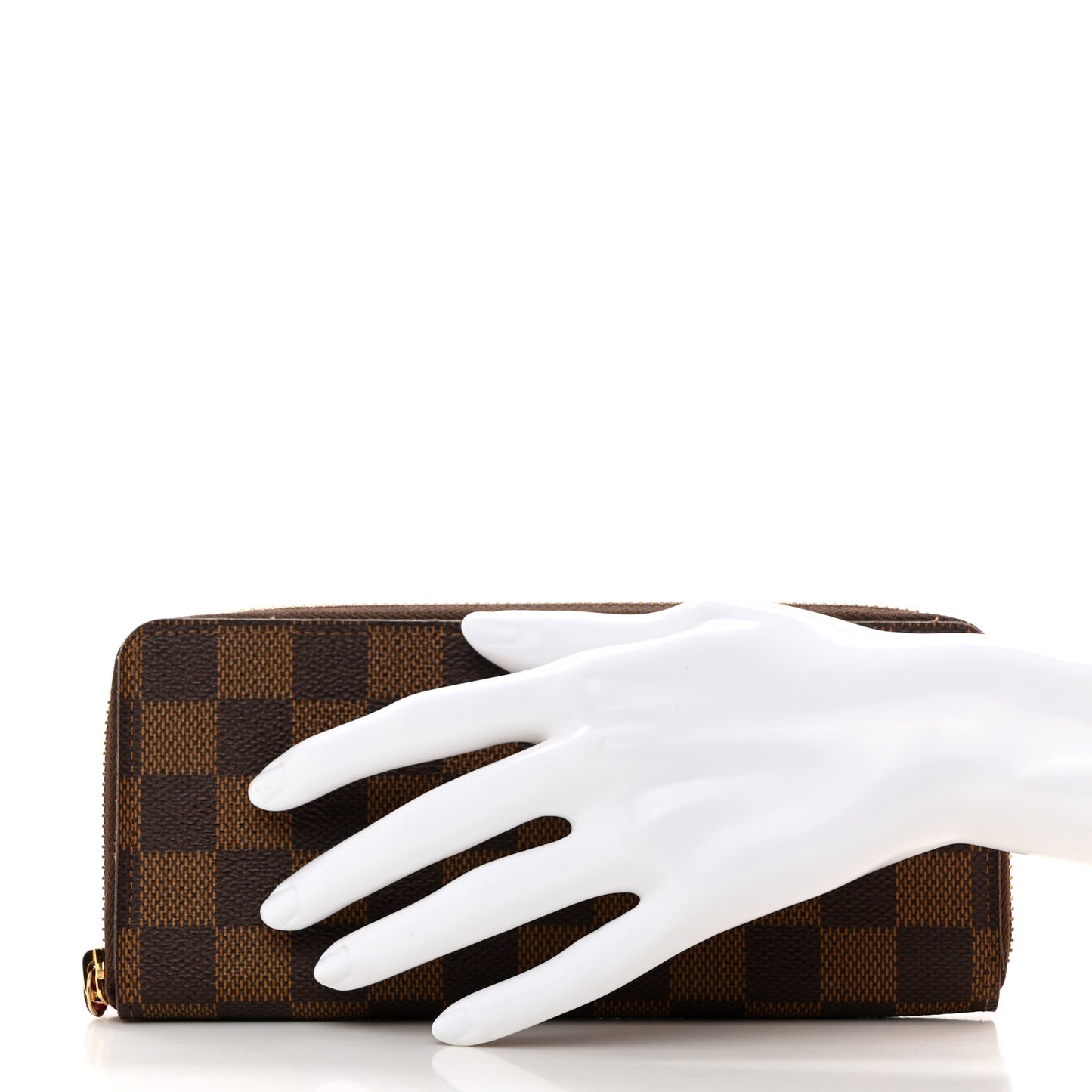 LOUIS VUITTON Damier Ebene Clemence Wallet Cherry