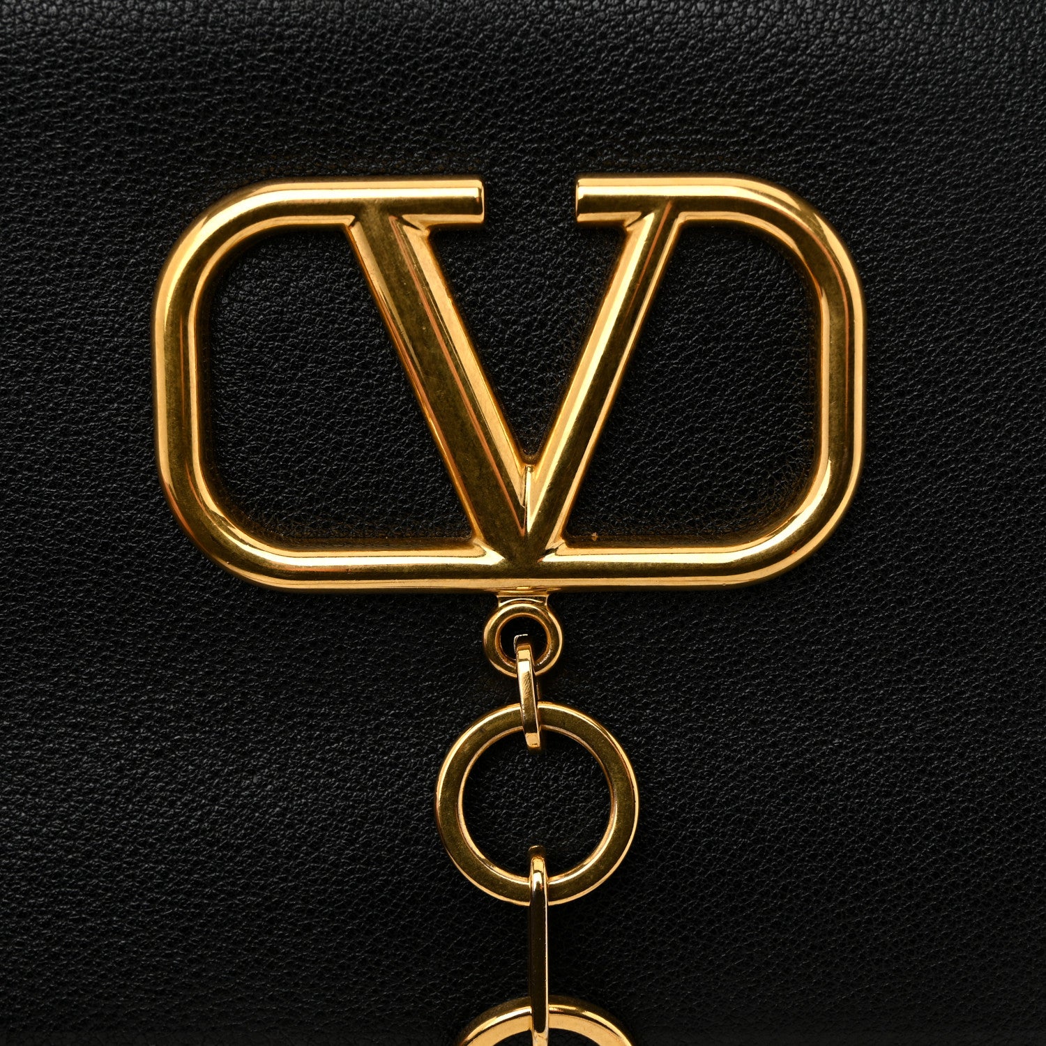 Valentino Garavani Vitello VCase Shoulder Bag Black 1788423