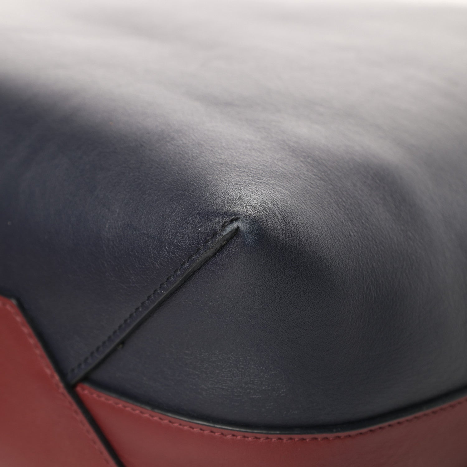 Celine Shiny Smooth Calfskin Small Twisted Cabas Dark Ruby Navy 12 of 14