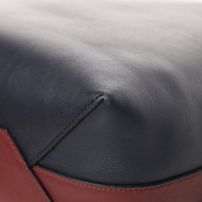 Celine Shiny Smooth Calfskin Small Twisted Cabas Dark Ruby Navy 12 of 14