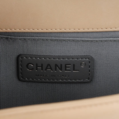 Chanel Lambskin Quilted Medium Boy Flap Beige Clair 8 of 9