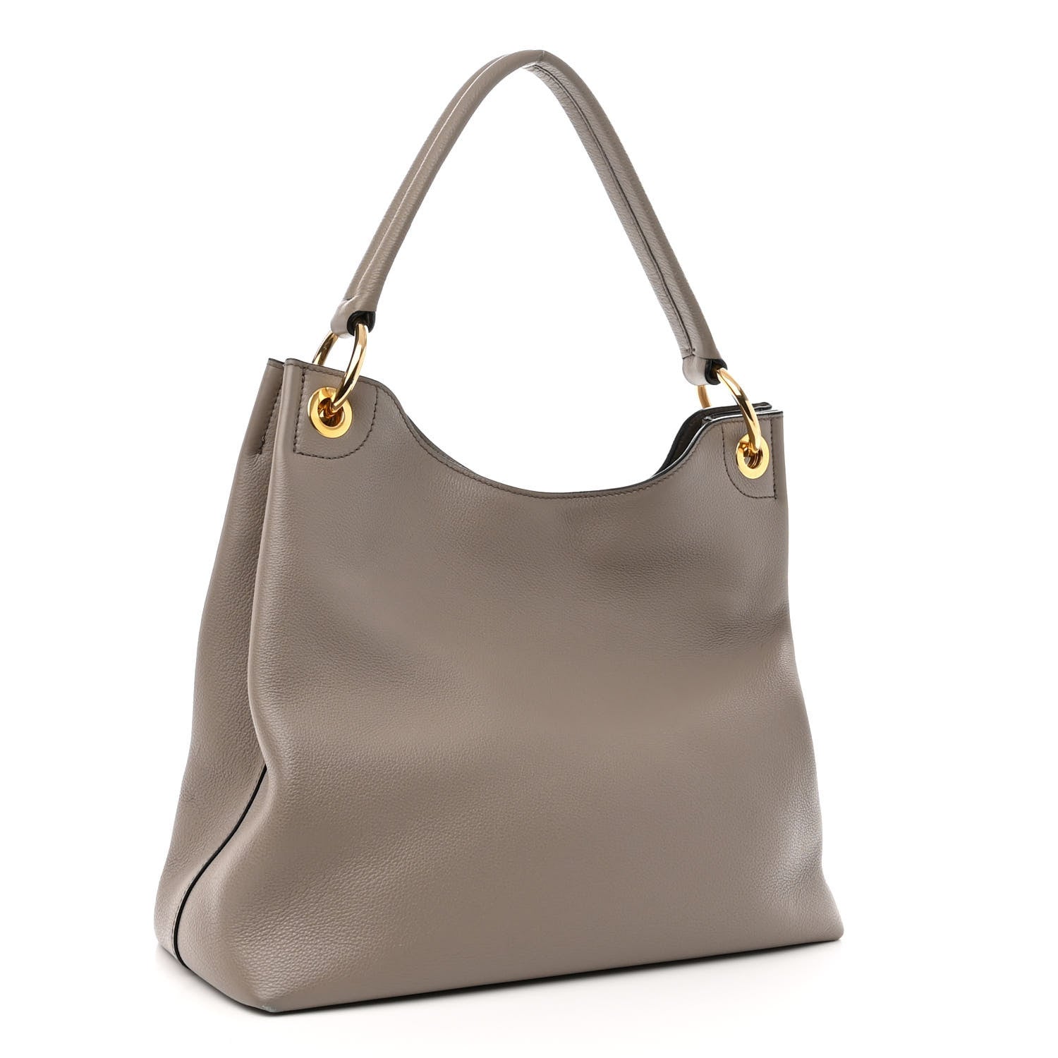 Prada Vitello Phenix Logo Hobo Argilla 3 of 10