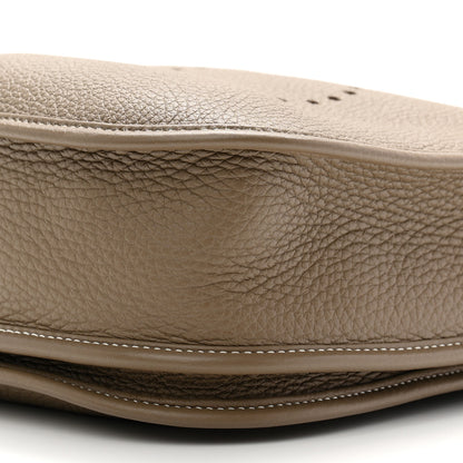 Hermes Taurillon Clemence EVELYNE III PM Etoupe 10 of 11