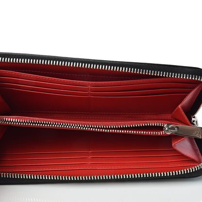 Christian Louboutin Patent Loubitag Graffiti Panettone Zip Wallet Black 5 of 10
