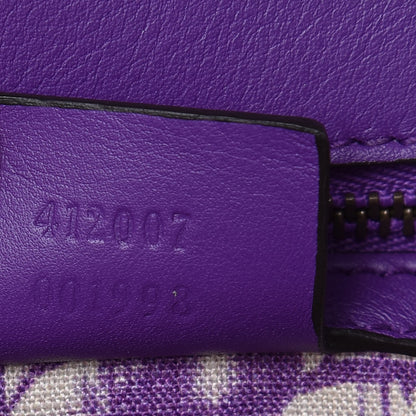 Gucci Calfskin Animalier Shoulder Bag Purple 7 of 8