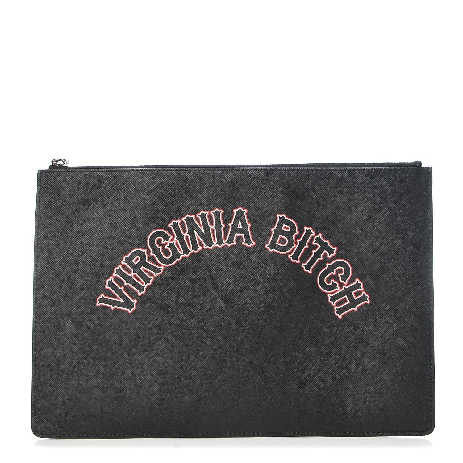 Givenchy Textured Coated Canvas Gothic Medium Cosmetic Pouch Black 1 of 9