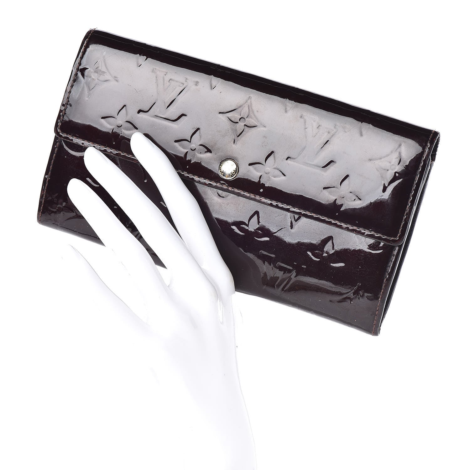 Louis Vuitton Vernis Sarah Wallet Amarante 2 of 16
