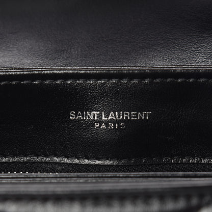 Saint Laurent Calfskin Y Quilted Monogram Toy Loulou Crossbody Bag Black 6 of 11