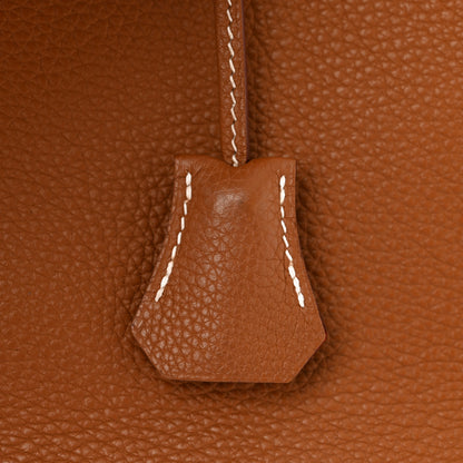 Hermes Togo Verso Birkin 35 Gold Geranium 14 of 14