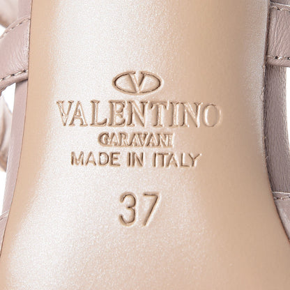 Valentino Garavani Patent Rockstud 90mm Cage Mules 37 Poudre 6 of 9