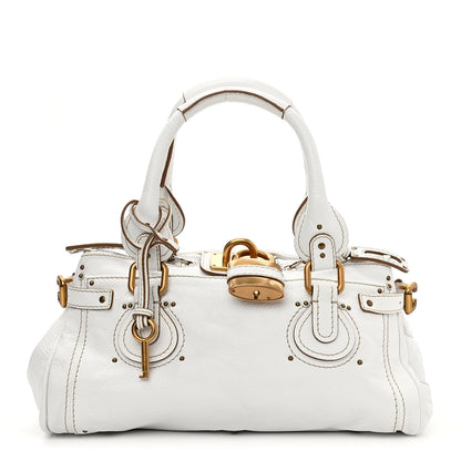 Chloe Calfskin Medium Paddington Satchel White 1 of 10
