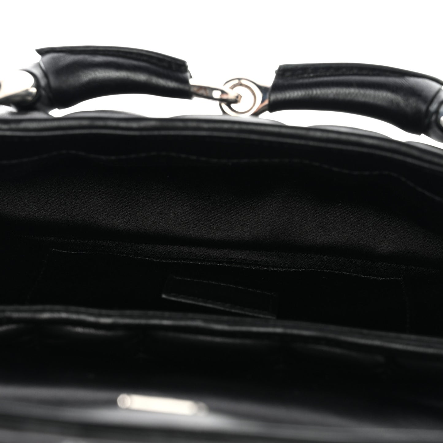 Nappa Vertical Matelasse Small Maxi Horsebit Chain Shoulder Bag Black