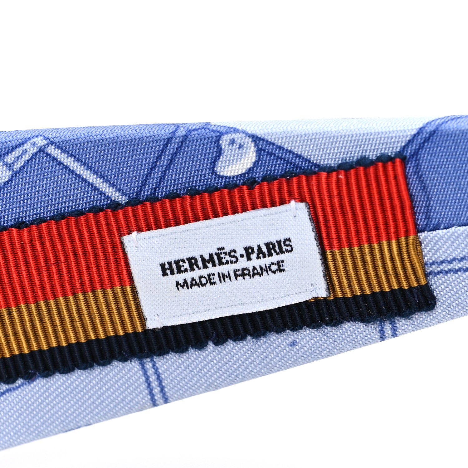 Hermes Silk Twill La Legende Du Cheval Gina Headband Bleu 4 of 5