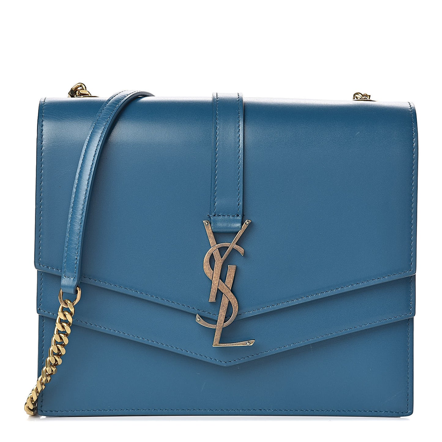 Smooth Calfskin Monogram Medium Sulpice Shoulder Bag Deep Sea
