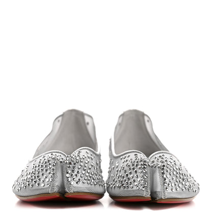 Christian Louboutin X MAISON MARGIELA Rete Glitter Specchio Marlougiela Strass Tabi Flats 40 Silver 3 of 9