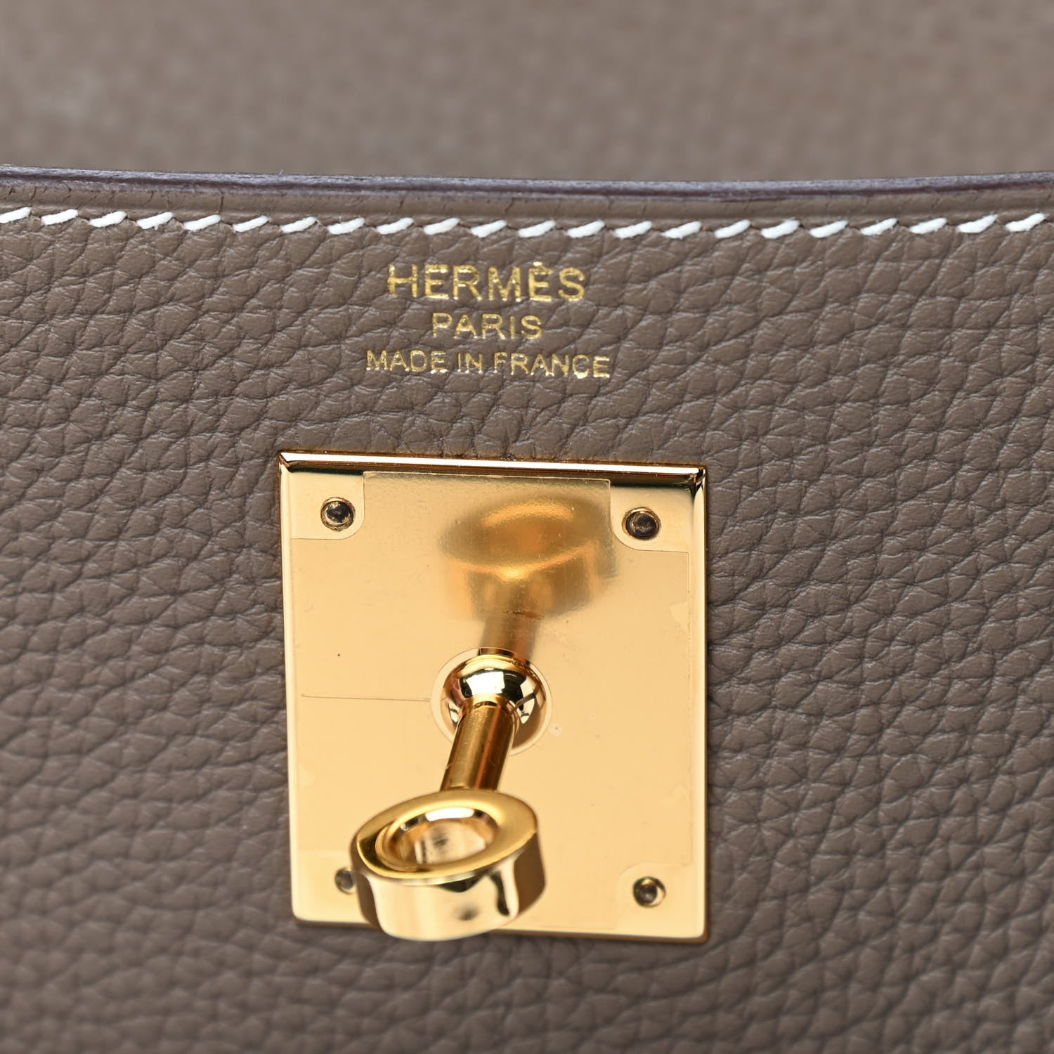 Hermes Togo Kelly Retourne 28 Etoupe 6 of 10