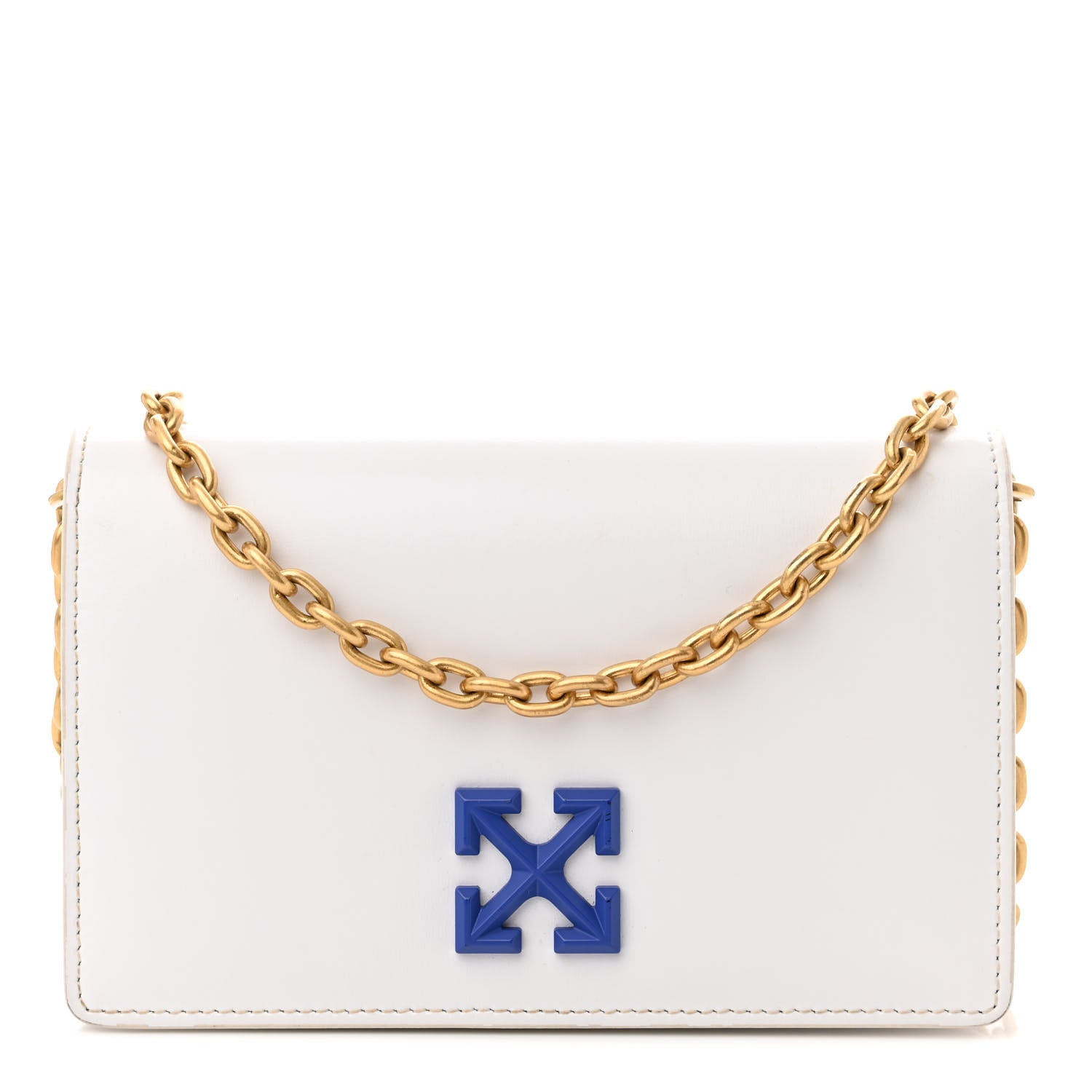 Off-White Calfskin Jitney 0.5 Shoulder Bag White 1 of 12