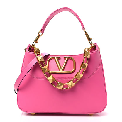 Valentino Garavani Nappa Stud Sign Hobo Feminine Pink 1 of 6