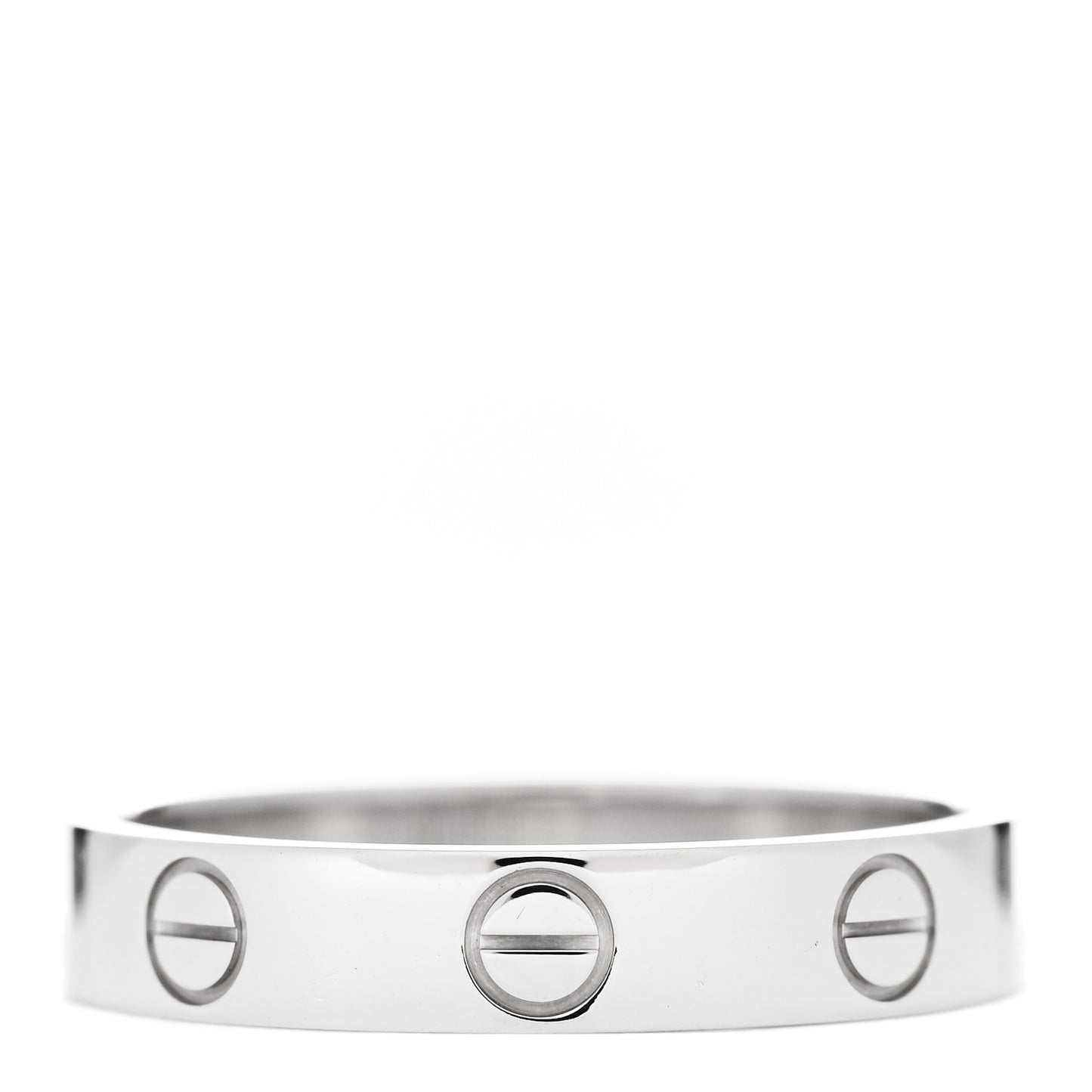 18K White Gold 3.5mm LOVE Wedding Band Ring 53 6.5
