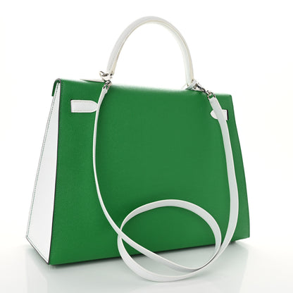 Hermes Epsom Horseshoe Kelly Sellier 35 Cactus White 2 of 11