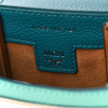 MCM Calfskin X-Mini Patricia Crossbody Deep Lagoon 6 of 8