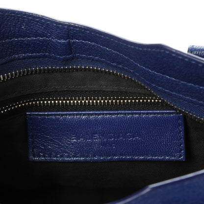 Balenciaga Chevre Gold Metallic Edge Hardware Mini City Bleu Roi 7 of 8